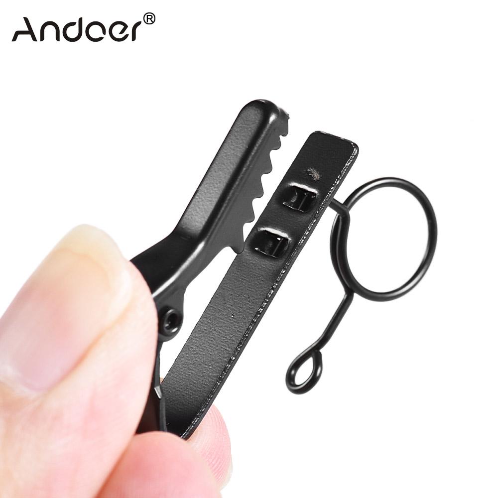 Andoer EY-J04A 5 stks 10mm/6mm Wired Revers Mic Microfoon Tie Clip