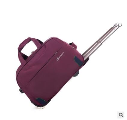 de equipaje para hombre, bolsa de viaje con ruedas, bolsa de equipaje Oxford a prueba de agua, bolsa de viaje, maletas: Small Purple