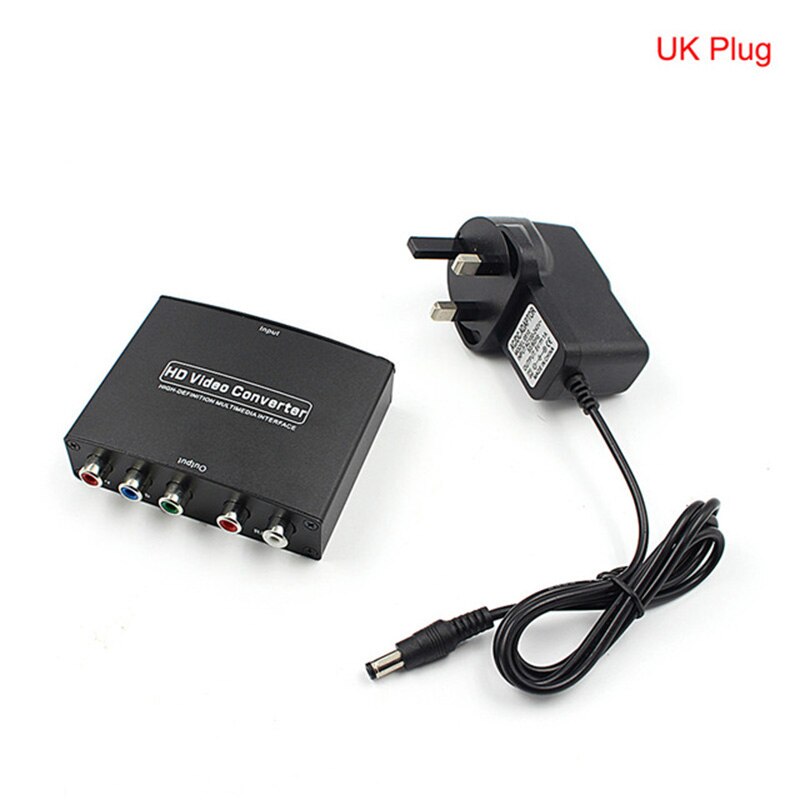1080P HD HDMI vers RGB composant (YPbPr) vidéo + R/L Audio adaptateur royaume-uni/AU/ue/royaume-uni convertisseur de prise HD TV CK HDMI vers RGB convertisseur: UK