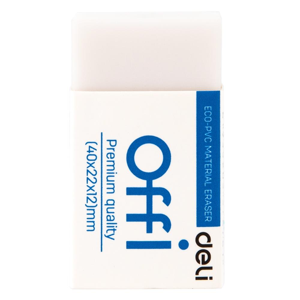 Deli Black Eraser 5PCS/LOT Exam 2B Pencil Rubber Erasers Kids student stationery Flexible Examination E3043: 5PCS White