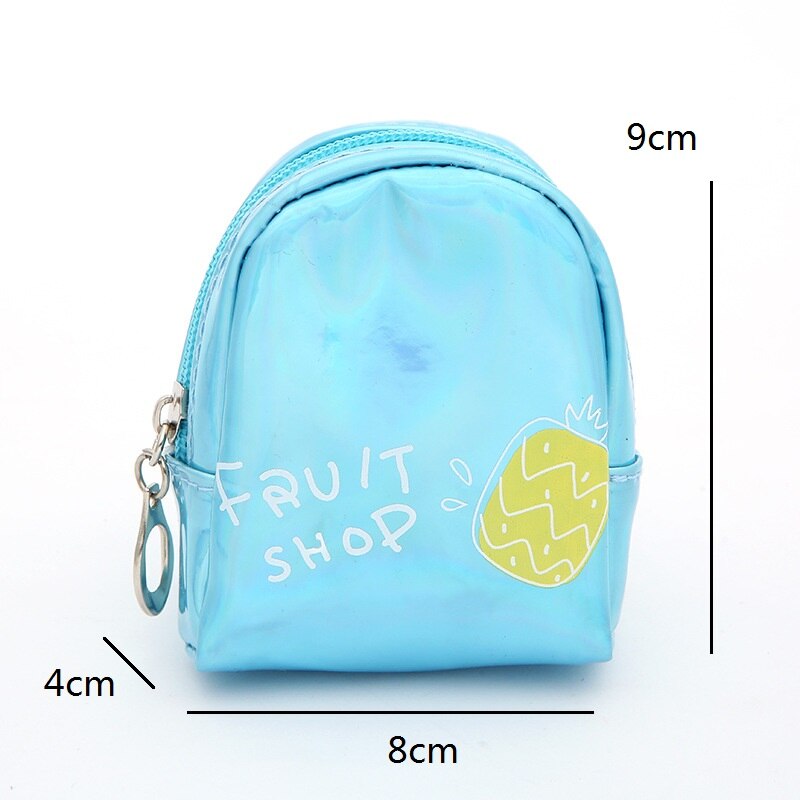 Porte-monnaie de fruits Laser petit sac holographique femmes PVC clair gelée sacs à main filles porte-carte pour enfants porte-monnaie petit portefeuille