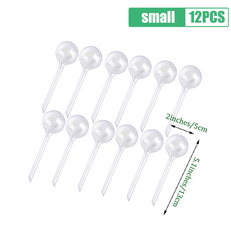 1/12PCS Automatic Plant Watering Bulbs Self Watering Globes Plastic Balls Garden Water Houseplant Device Drip Irrigation System: White-S-12PCS