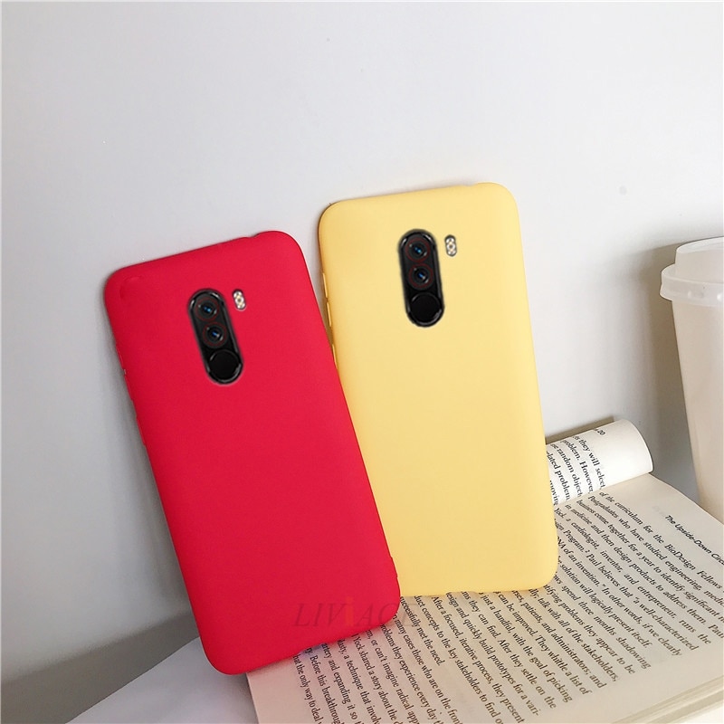 phone cases for xiaomi pocophone f1 candy color matte soft silicone tpu cases for poco phone f1 poko back cover fundas coque