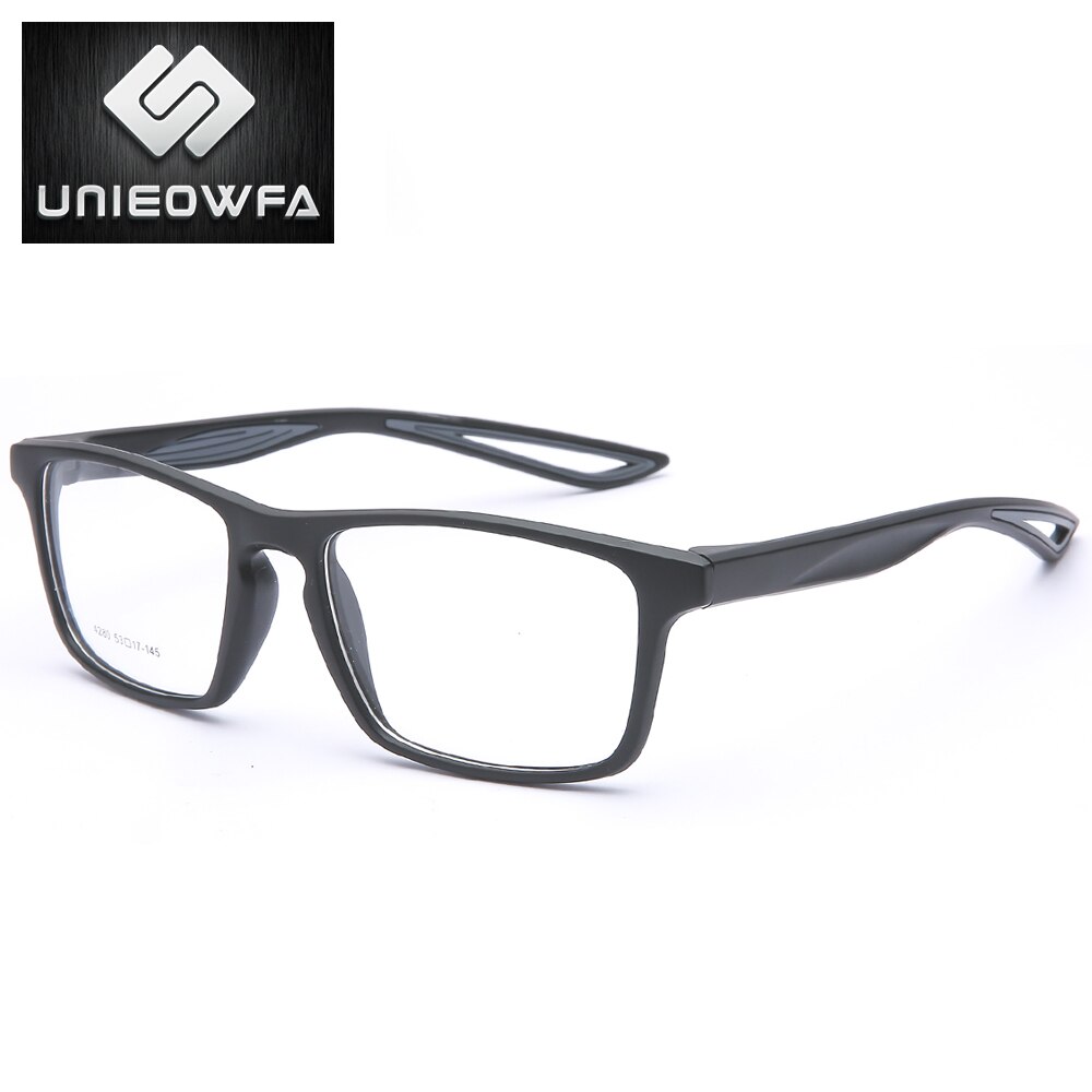 Sport Optical Glasses Frame Men TR90 Prescription Eyeglasses Frame Myopia Progressive Spectacles Frame Clear Transparent Eyewear: C1