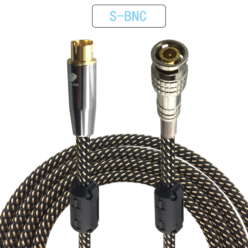 Video Kabel 4 Pin Mannelijke S-Video Naar Bnc Mannelijke Vrouwelijke 75-5 Monitor Video Signaal Interconnect Kabel q9 Video Security Lijn Ofc 1M 2M: Black / 1m