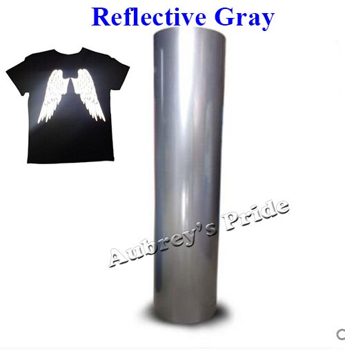 30Cm X 100Cm (12 &quot;X 40&quot;) pvc Warmteoverdracht Vinyl Warmte Persmachine Snijplotter Cutter T-shirt Diy Folie Film Papier: Reflective Grey