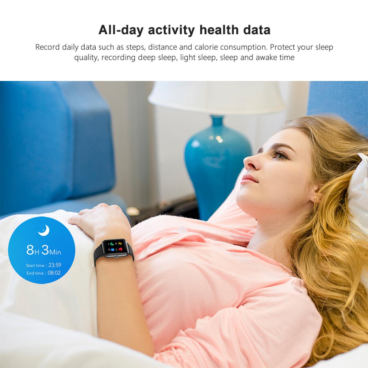 Bluetooth ID205L HD Screen Smart Watch Wearable Tracker Heart Rate Sports Waterproof 1.3 Inch for Android Ios Smart Watch