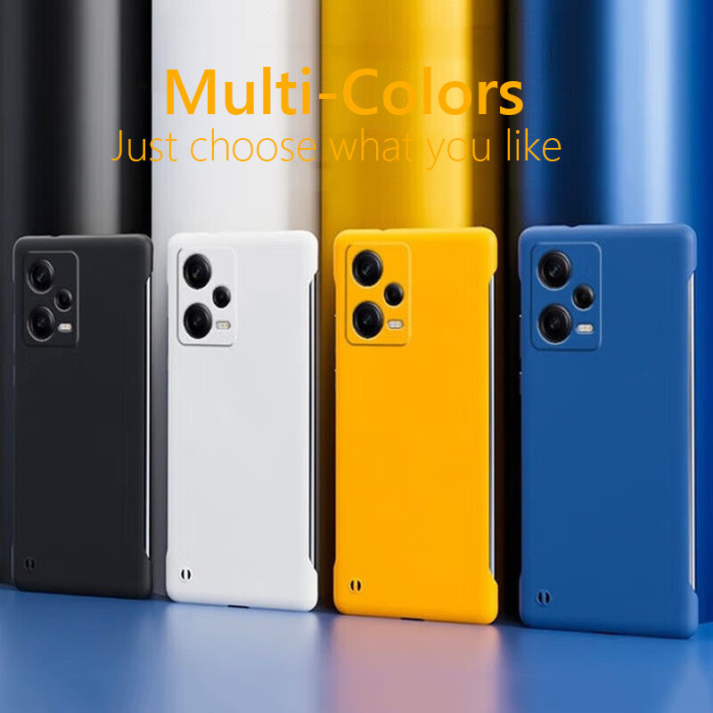 Ramlöst, smalt, matt, hårt pc-bakstycke till xiaomi redmi note 12 pro plus turbo note 12 pro plus +5g, stötsäkert fodral