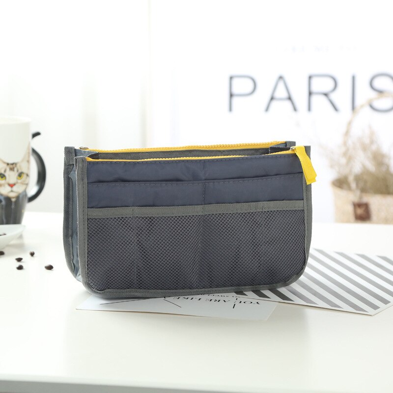 Inserto dell'organizzatore Del Sacchetto Per Le Donne di Nylon Organizzatore di Viaggi-Del Sacchetto Inserto della Borsa del Sacchetto-Dell'organizzatore Della Signora di Trucco Cosmetico del Sacchetto A Buon Mercato Delle Donne tote: 14
