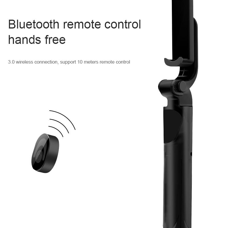 FANGTUOSI trípode plegable palo Selfie monopie Bluetooth con botón inalámbrico palo de autofotos con obturador para iOS/Android/Xiaomi