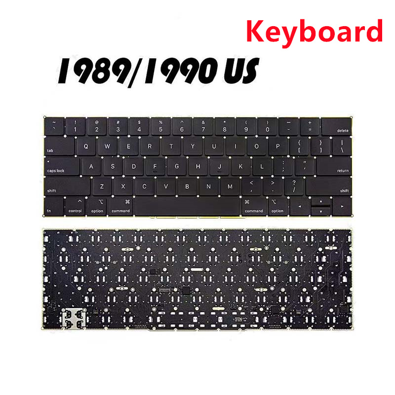 Laptop Keyboard For Macbook Pro 15" A1990 13" A1989 Keyboard US UK French Slovak EMC 3214 Year