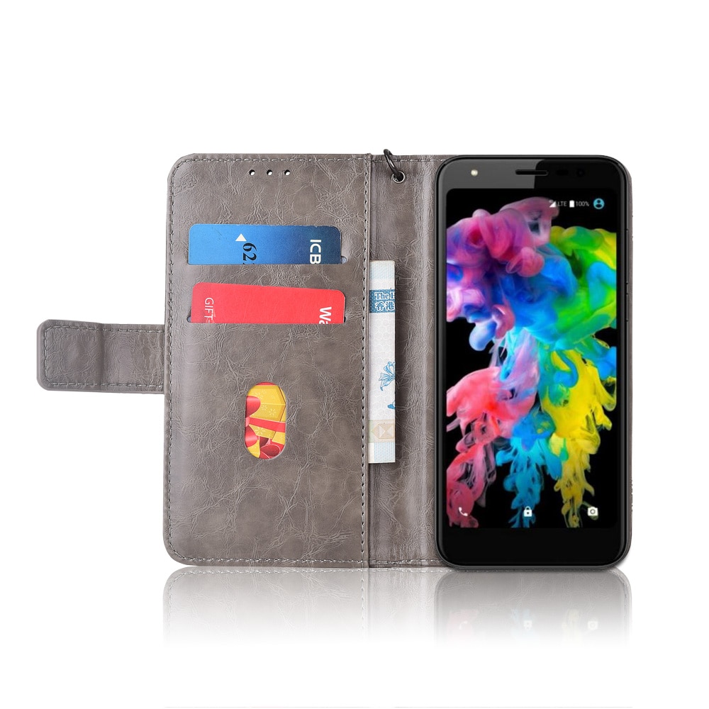 Vintage Wallet Flip Case for Digma LINX Trix 4G Case with Strap Stand Luxury PU Leather Cover Case Fundas