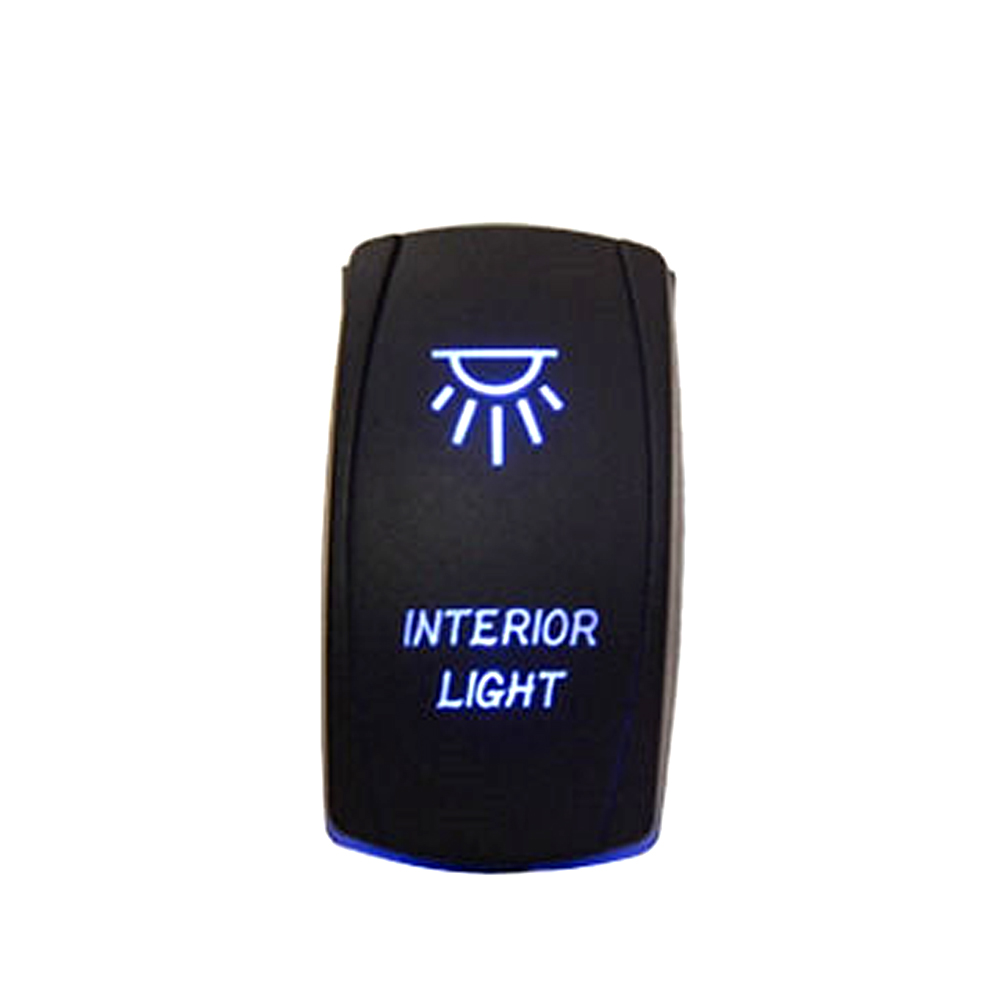 1PC 12V 20A Marine Switch Car Boat Rocker Switch Truck SPST Switch Carling Waterproof 5Pin ON-OFF Switch With Dual LED Light Bar: Interior Light