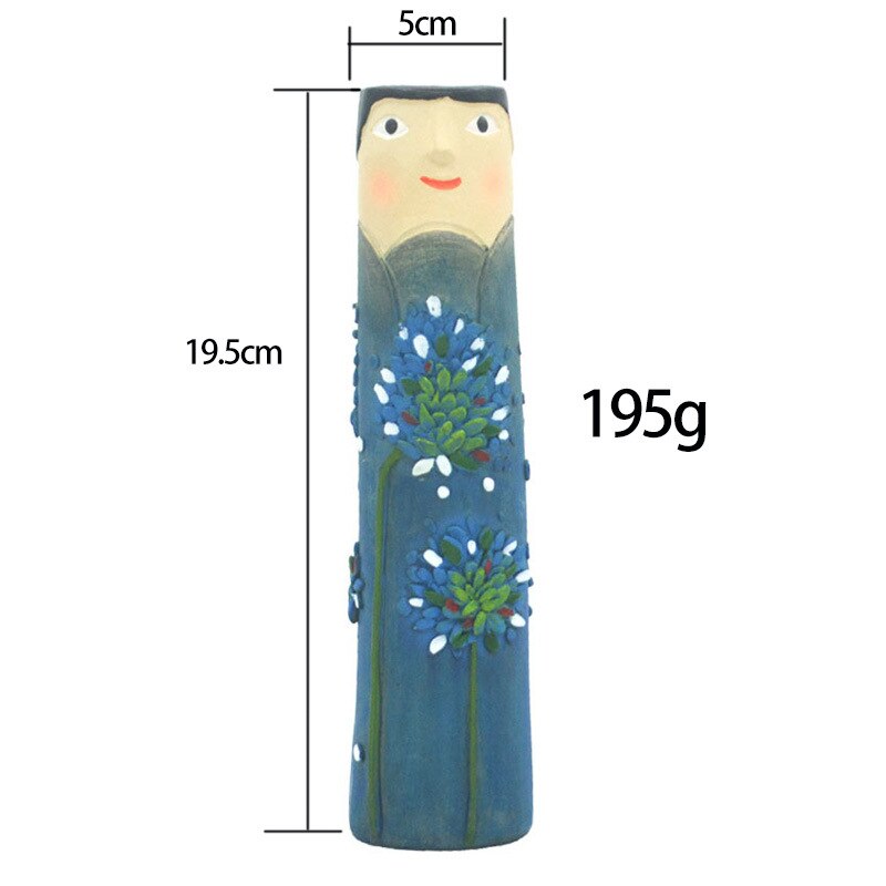 Vasi di gemme di famiglia di primavera con facce Cachepot dipinto a mano colorato per decorazioni di fiori per balcone di casa soggiorno regalo di nuova casa: C