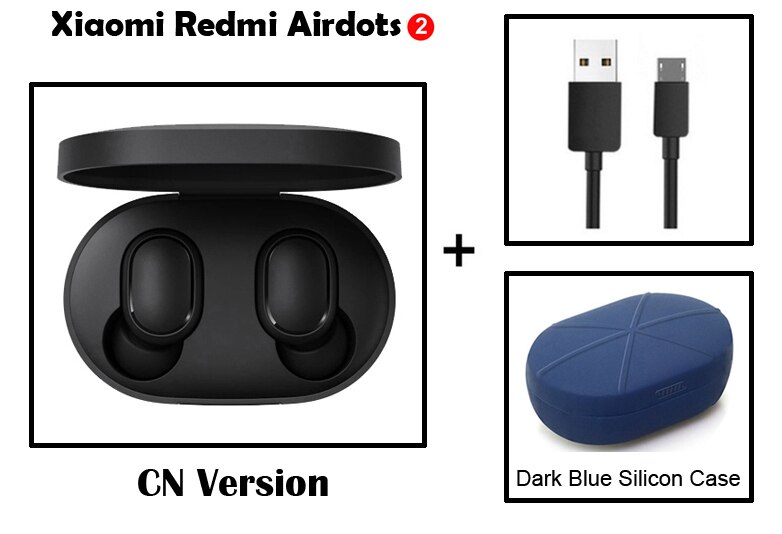 Xiaomi redmi airdots 2 trådløse bluetooth øretelefoner in-ear stereo øretelefoner ture trådløse øretelefoner: Tilføj kabel dbcase