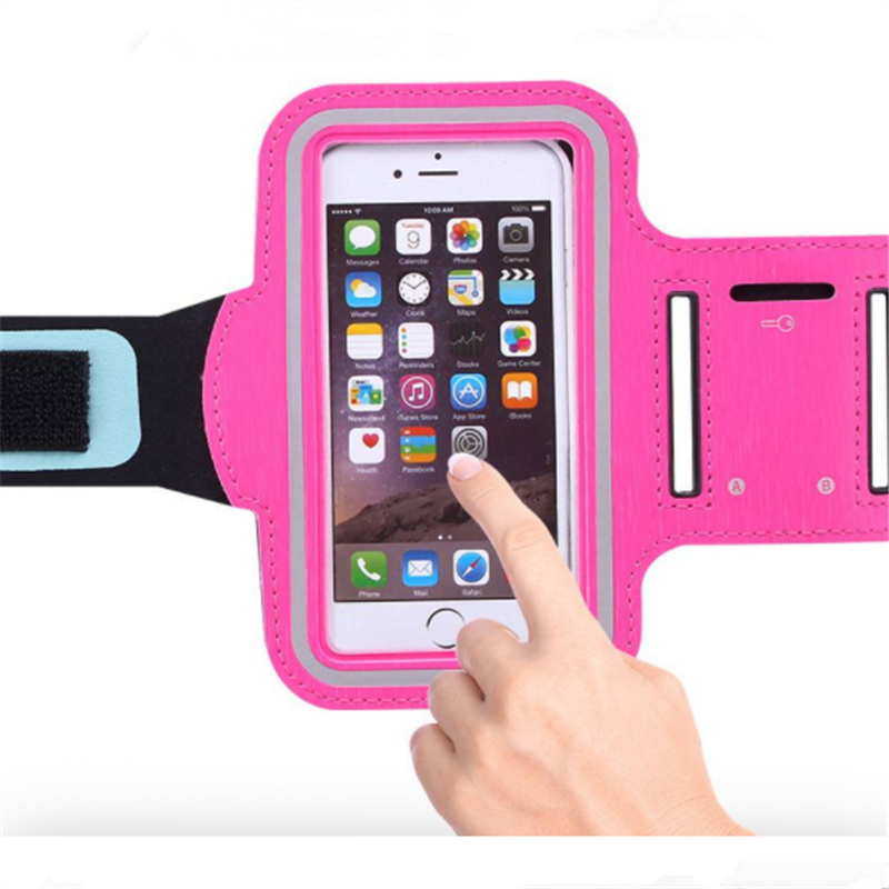 Universele outdoor sport telefoonhouder, armbandhoes voor samsung, sportschool hardloop telefoontas, armbandhoes voor iphone xs max voor samsung