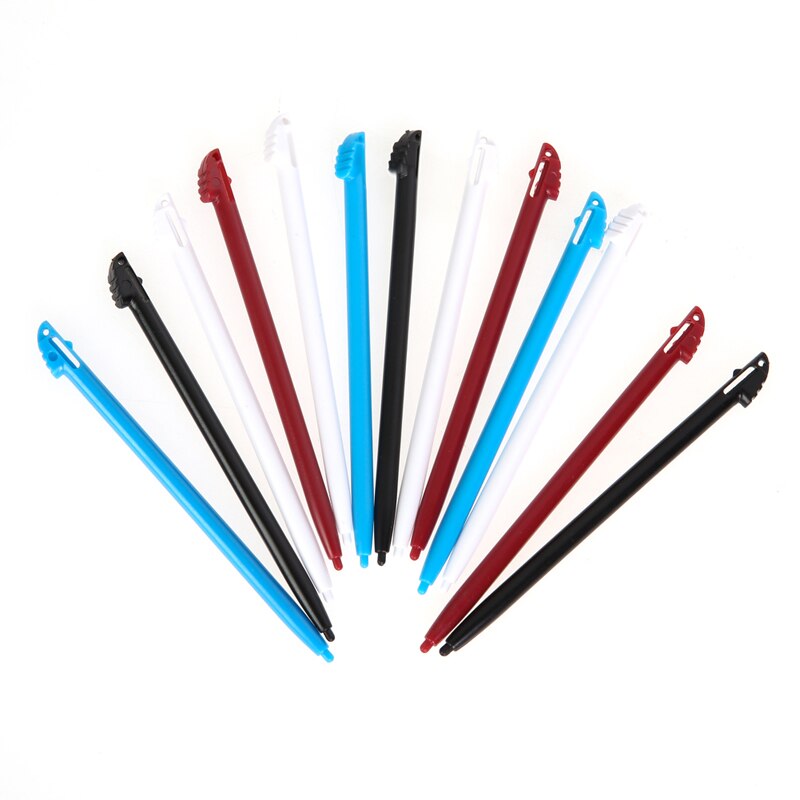 Blauw Zwart 12 stuks Multi Kleuren Handheld Video Game Plastic Touch Stylus Pen Voor 3DS XL LL L3EF