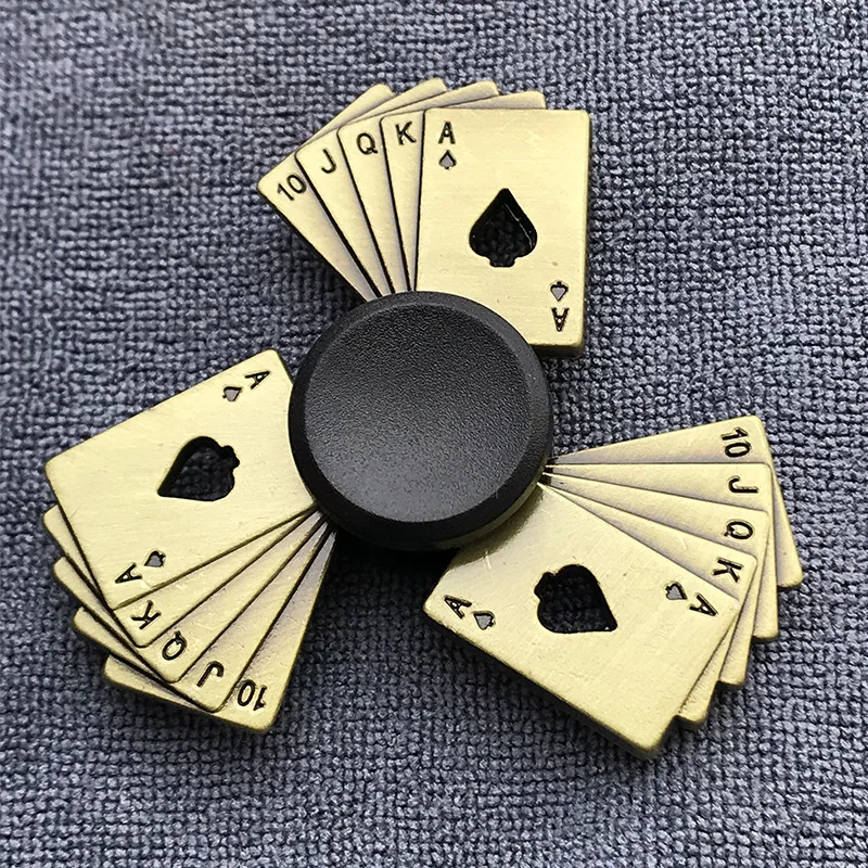 Bronze Farbe Metall Fidget Spinner R188 Stumm Lager Legierung Hand Spinner Stress Relief Dekompression Spielzeug für Kinder Erwachsene: Tiefe Blau