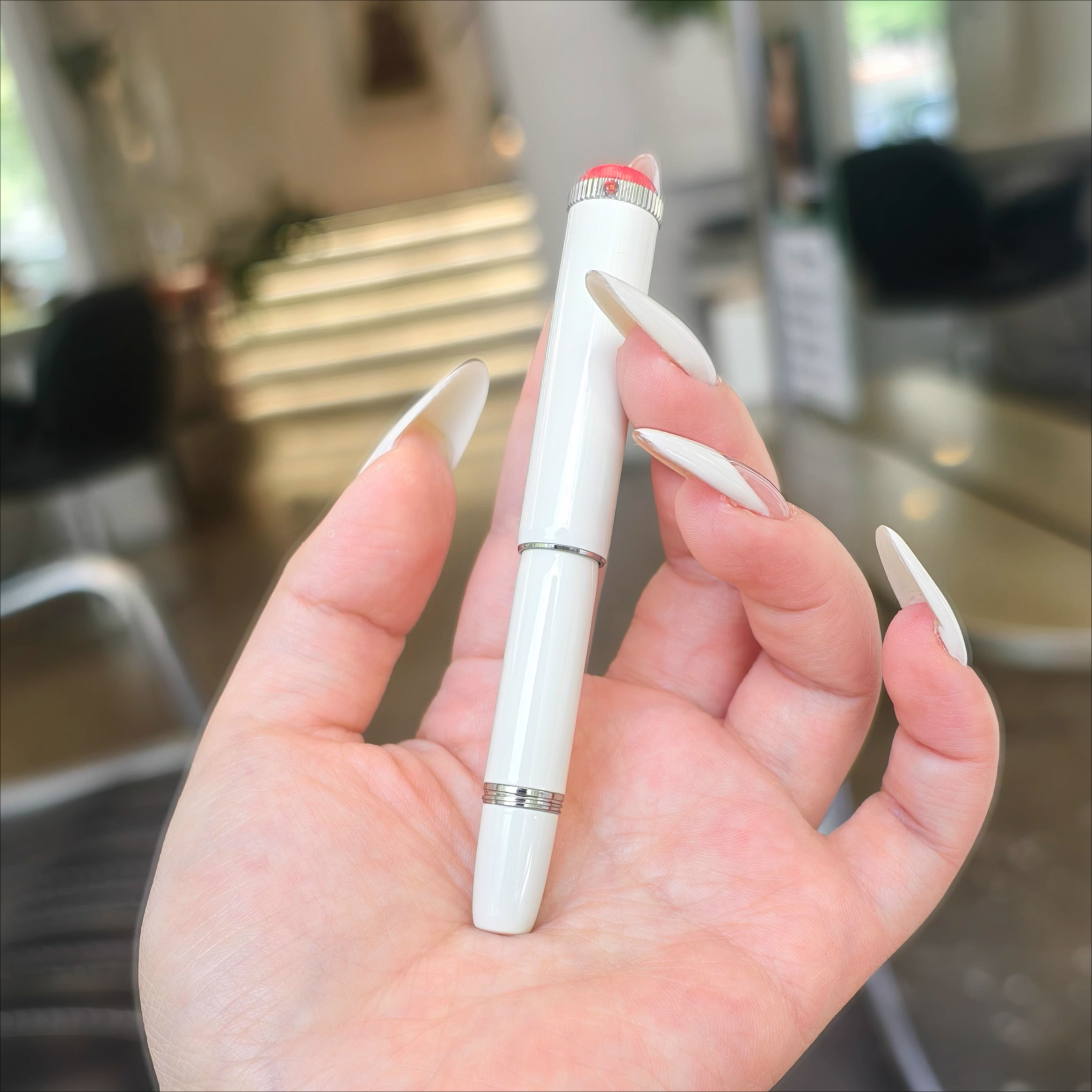 Hoohill Pico Limited Red Mini Pocket Series Short Metal Fountain Pen EF/F/M Nib Writing Business Stationery Student: WHITE / XF