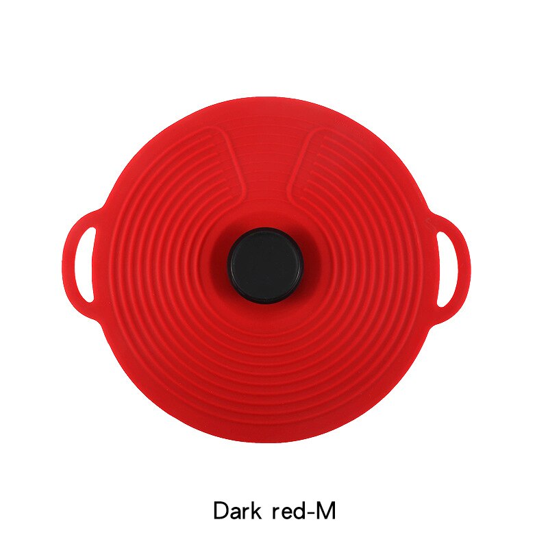 Reusable Self Sealing Lid Silicone Stretch Lids Universal Lid Silicone Bowl Pot Lid Silicone Cover Pan Cooking Food Fresh Cover: Dark red-M