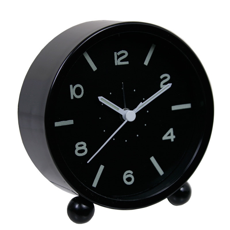 Circulaire Wekker Met Nachtlampje Office Desktop Naald Quartz Lichtgevende Stille Nachtkastje Wekker Kerstcadeaus