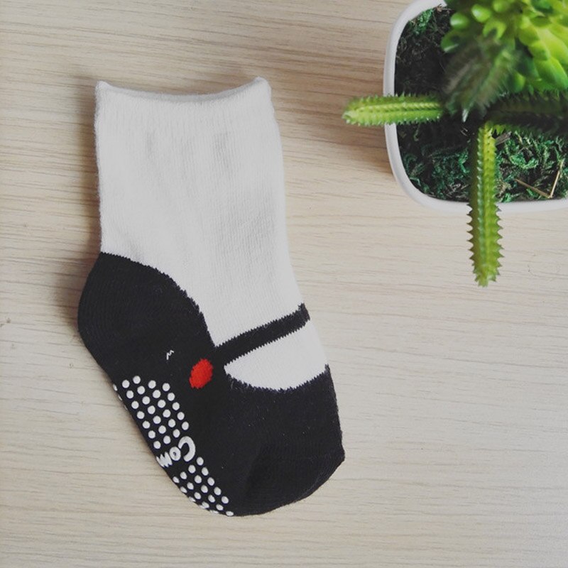 Newborn Baby Socks calcetines Boys Girls Summer Shoe Socks Cute Mini Footgear Infant Kids Non-Slip Socks: Black