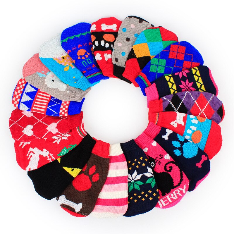 Color al azar sudadera para cachorro perro Navidad Año invierno esfinge gato ropa para pequeño mediano perros gatos Chihuahua ropa para mascotas: size 10