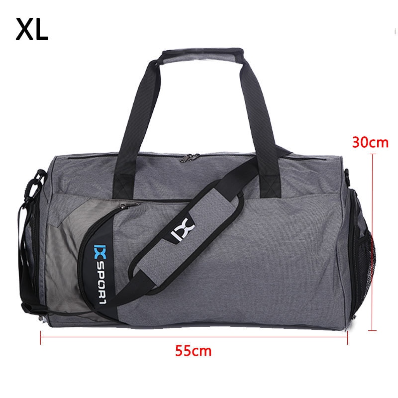 Men Gym Bags For Training Bag Tas Fitness Travel Sac De Sport Outdoor Sports Swim Women Dry Wet Gymtas Yoga Shoes Bag XA103WA: Deep Grey XL