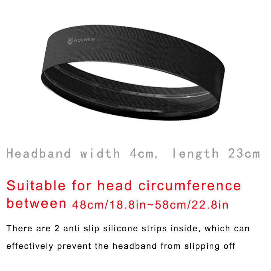 WOSWEIR 1PCS Zweetband Vochtafvoerend Ademend Mannen Vrouwen Sport Elastische Hoofdband voor Fitness gym Running sport basketbal