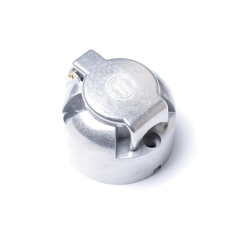 12V 7 Pin Round Plug Female Metal Trailer Socket Waterproof Trailer Towbar Connector For Trailer Light Lamp