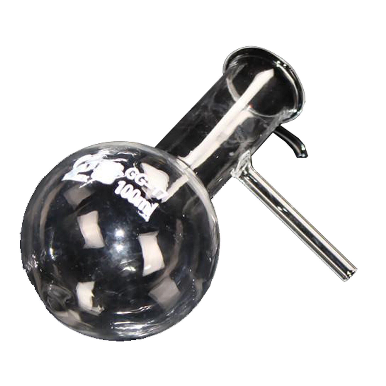 Lab Distillation Aparatus Glassware Kits:Distillation Flask,Condenser,Ox Horn Tube, Separatory Funnel, Flat-bottomed Flask: 100ml distill flask