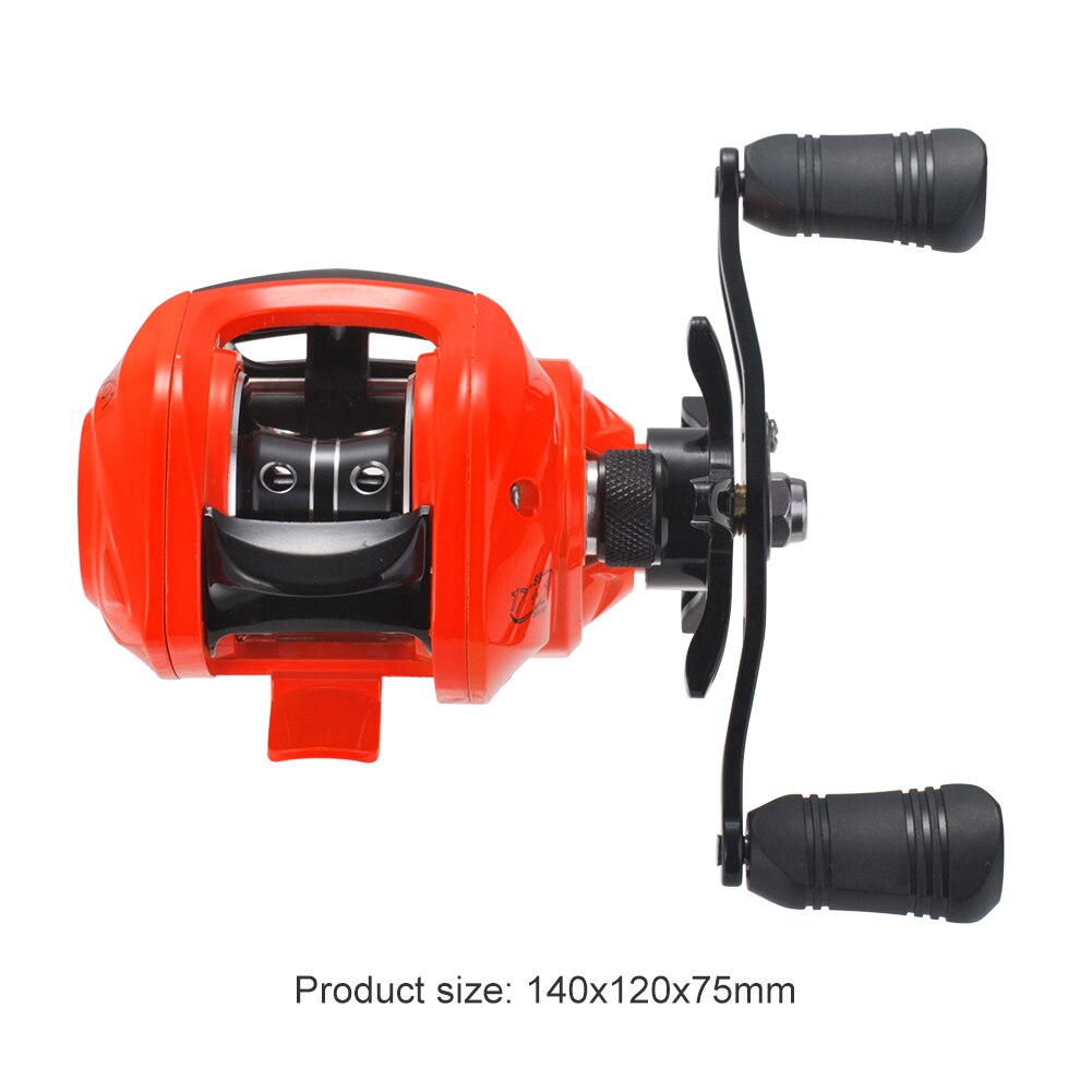 Left/Right Hand Fishing Reel Baitcasting Lizard 19+1BB Portable Hard Lure Outdoor Carrying Fishing Reel with Brake System: right A