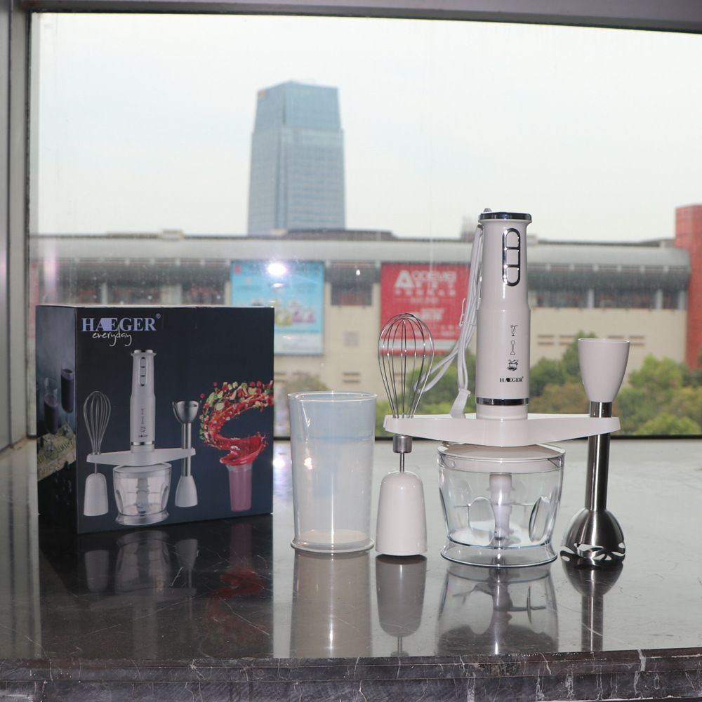 Hand Blender Electrical Food Processor Stainless Steel Blender Hand Mixer Mixer Food Mixer Household Juicer: White / AU Plug