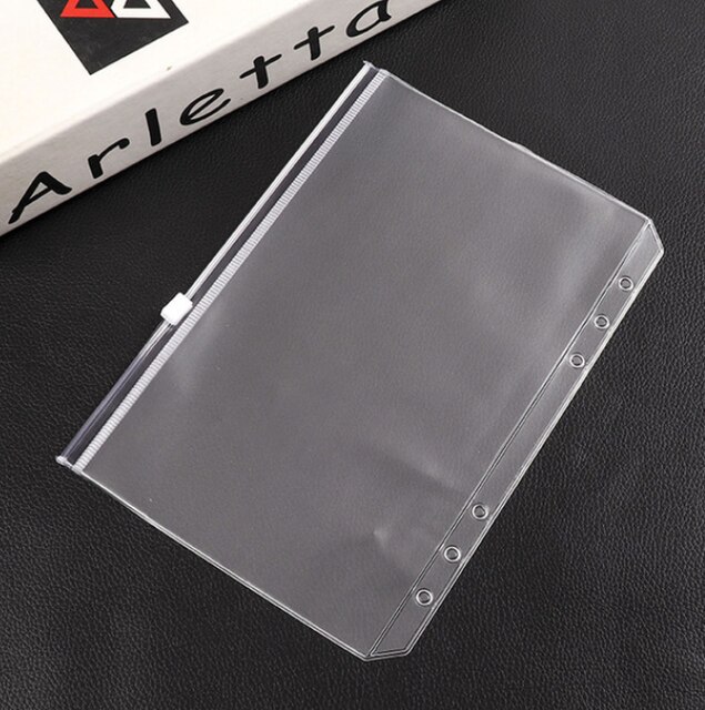 10PCS Transparent A5 Binder Pocket Refill Organiser Zip Lock Envelope Binder Pocket A5 Binder 2 Pocket Sleeves: A5 Size F 10pcs