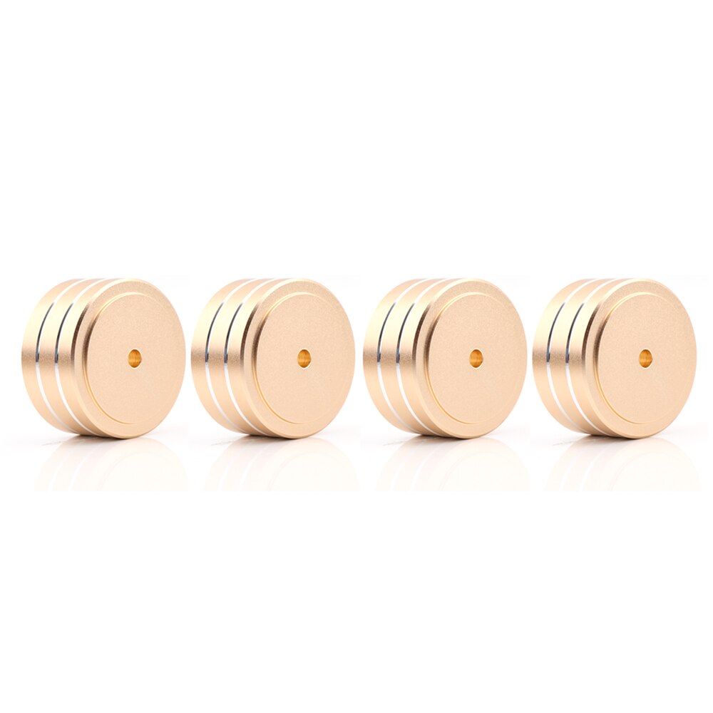 4Pcs Hifi Amp Speaker Aluminium Isolatie Voeten Pad Gebruik Voor Draaitafel Dac Stereo Audio Speakers Versterker Voeten Pads 40x20m: Gold color