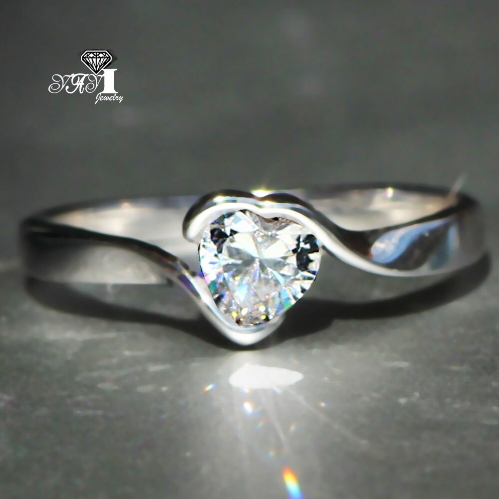 YaYI Sieraden Mode Prinses Cut 1.2 CT Wit Zirkoon Zilveren Kleur Verlovingsringen trouwringen Partij Ringen 630