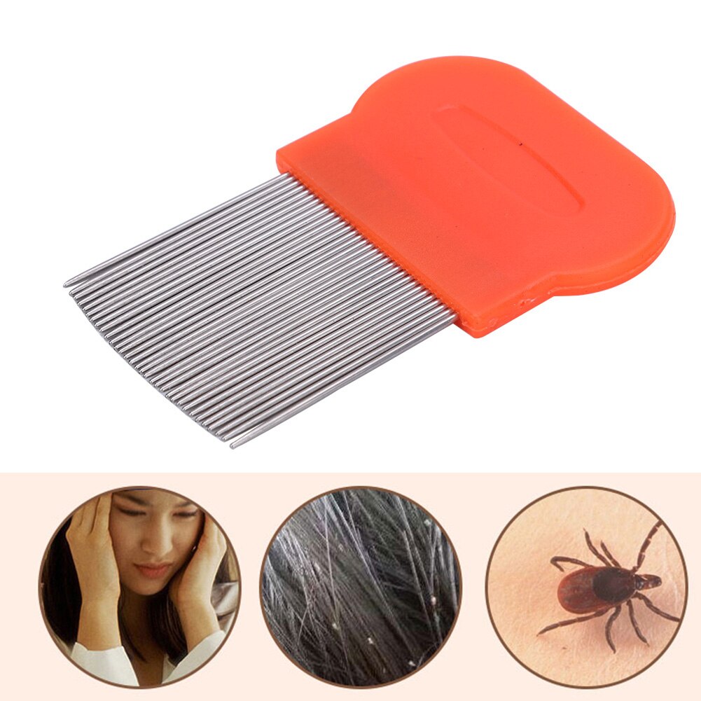 Stainless Steel Long Teeth Hair Lice Comb Density Teeth Flea Nit Dust Free Removal Hair Brush Comb