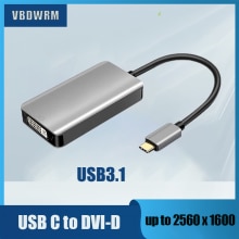 Usb C Naar Dvi Dual Link Dvi Actieve Adapter Kabel Thunderbolt 3 Usb 3.1 Type C Naar Dual Link Dvi adapter Tot 2560X1600 Ondersteund