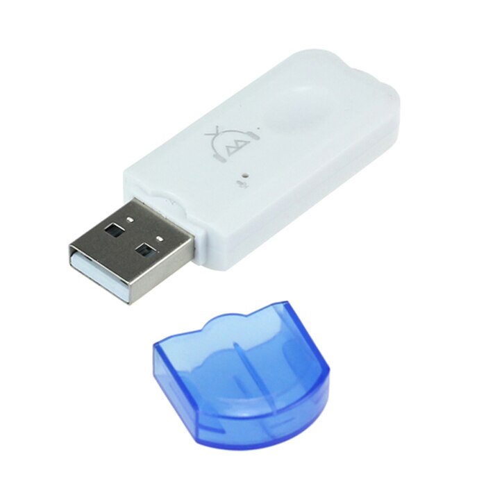 Blauer kabelloser usb-bluetooth-audio-musikempfänger-adapter für iphone, multifunktional für pc