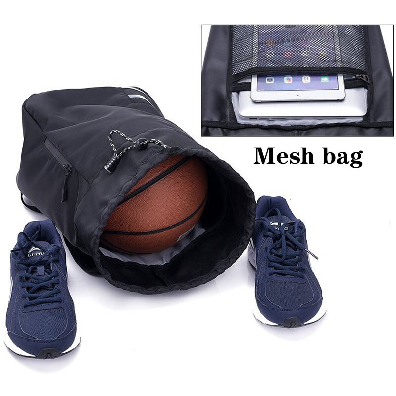 Mochila De Fútbol para hombre, Bolsa Escolar de gran capacidad, con cordón para gimnasio, baloncesto, bolas, cubo impermeable, deportes al aire libre, viajes