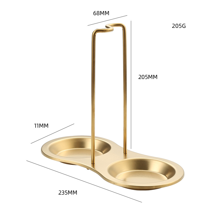 Uchwyt na łyżkę robić zupy Półka na sztućce ze stali nierdzewnej Taca na łyżkę Restauracja Chochla Półki Gadżet kuchenny Taca robić przechowywania narzędzi kuchennych: Czerwony