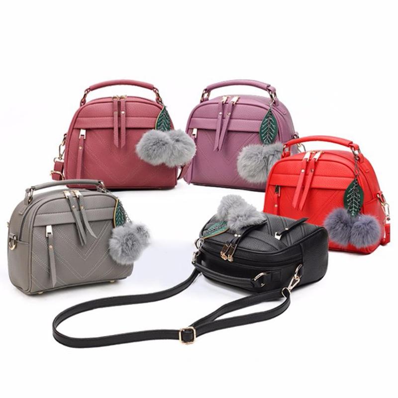 Women's PU Leather Handbag - Soft Cushion Tote - Single Shoulder Strap - Zipper Closure
