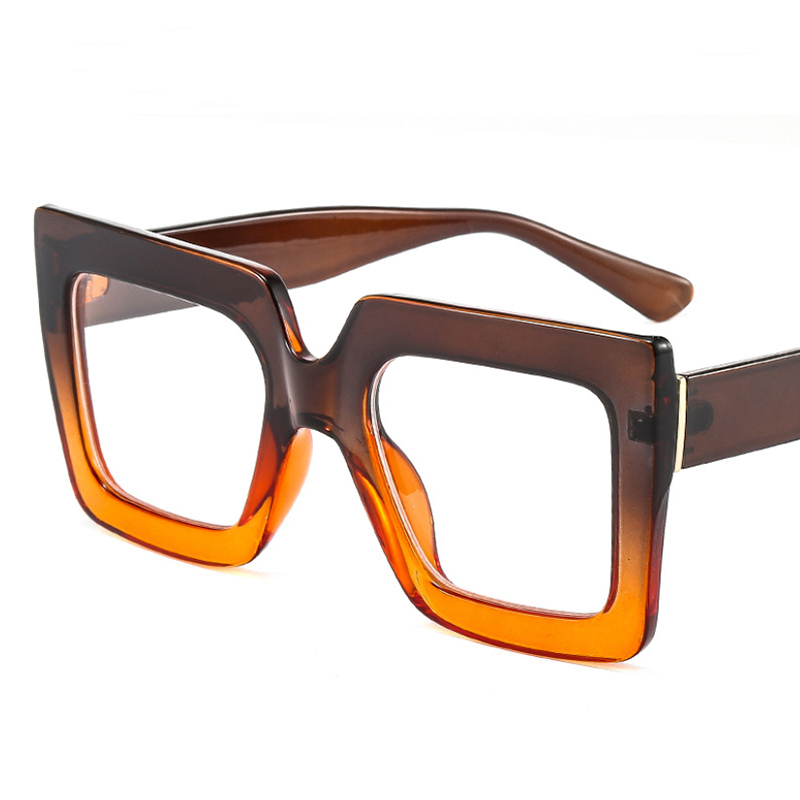 Gafas cuadradas transparentes con montura Vintage, lentes de de gran tamaño, para ordenador