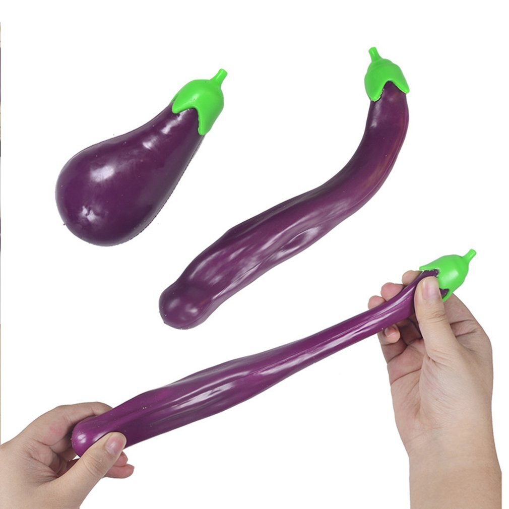 Squeeze Antistress Entertainment Squishe Cartoon Aubergine Decompressie Speelgoed Knijpen Stress Relief Speelgoed