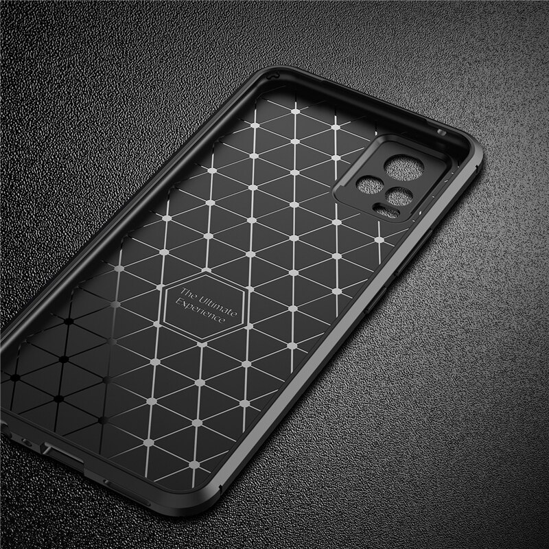 For VIVO V20 Case Soft Silicon Cover Carbon Fiber TPU Shockproof Case For VIVO V20 Pro Anti-fall Fundas