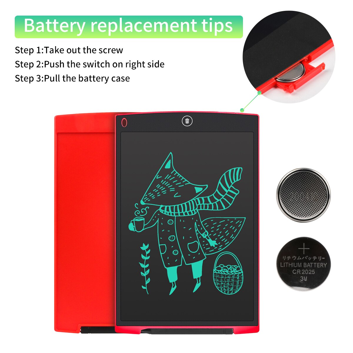 12&quot; LCD Digital Tablet Electronic Memo Board simple Stylus Handwriting Board Drawing Tablet ultra-thin Board