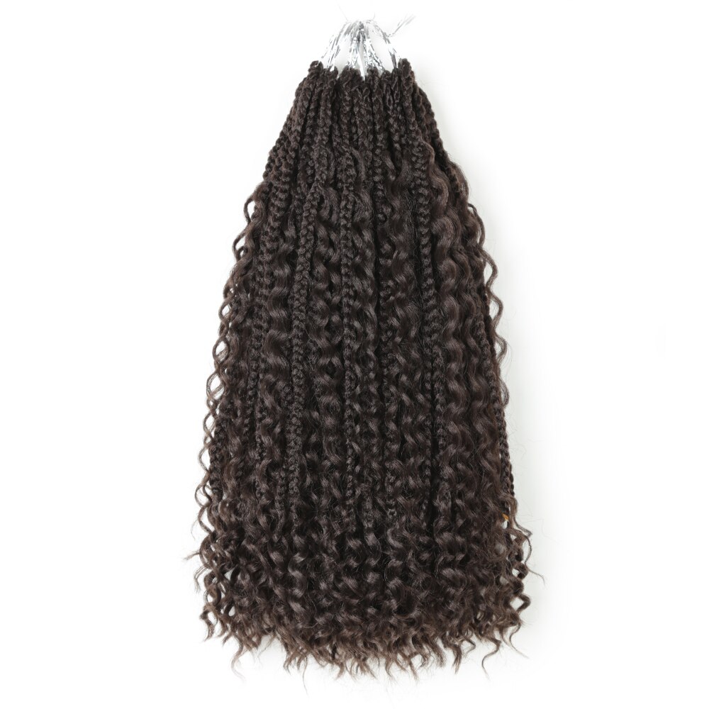 18"Goddess Box Braids Hair Extension Synthetic Crochet Hair Bohemian Hair With Curls Boho Braided Hair 24strands Golden Beauty: #4 / 1Pcs/Lot