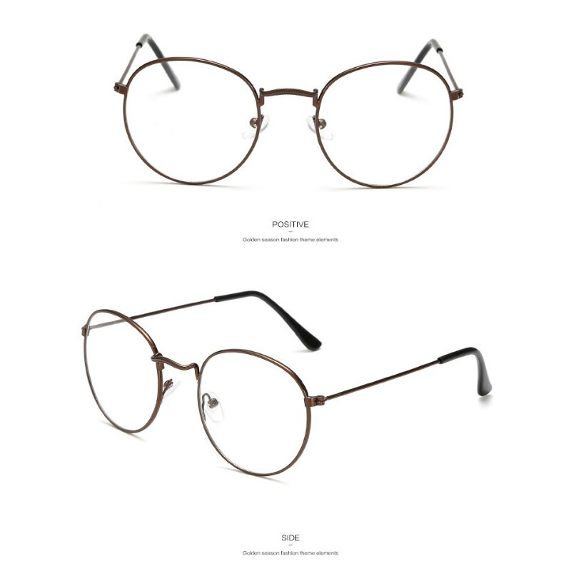 Lunettes noires en cercle rond surdimensionné | Monture métallique rétro, verres transparents, verres de , lunettes Harajuku