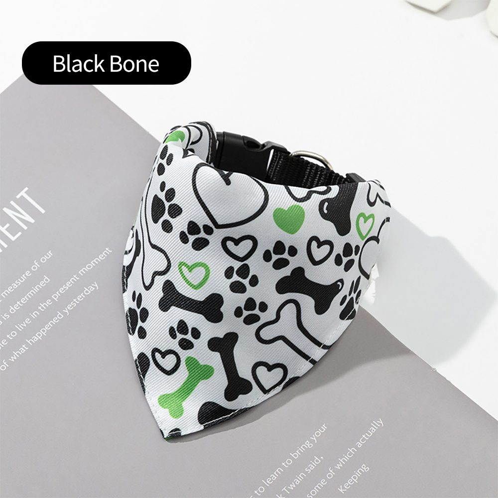 Écharpe de cou réglable en cuir pour animal de compagnie, collier bandana, accessoires pour chiot et chat: M / green
