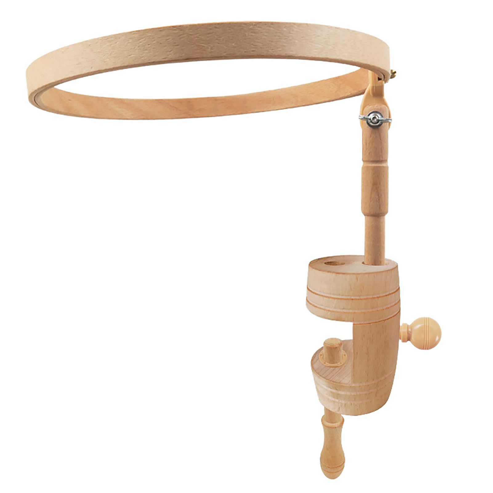 Soporte de madera para bordar, soporte de escritorio ajustable giratorio 360, bastidor de punto de cruz, marcos de aro de bordado, punto de cruz de madera derecho